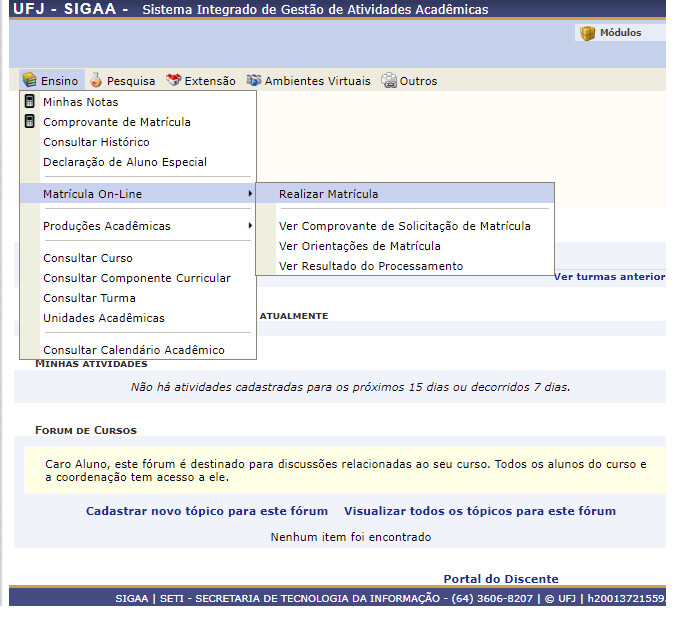 SIGAA - UFJ