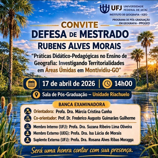 Convite defesa de Mestrado - Rubens Alves Morais