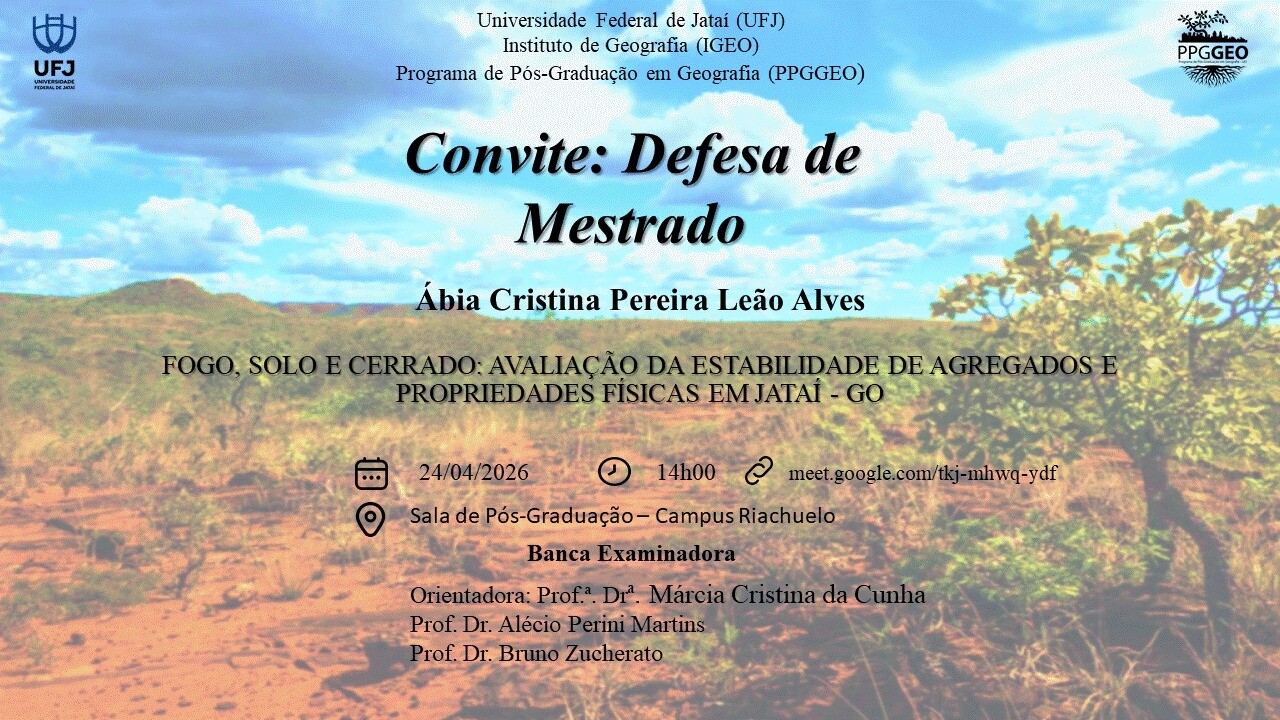 Convite defesa de Mestrado - Ábia Cristina