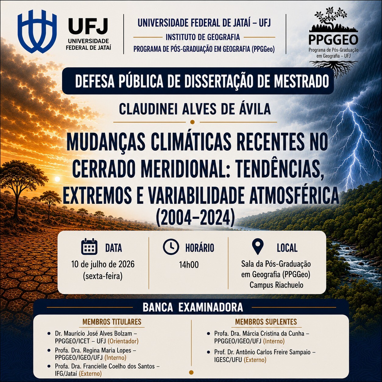Convite defesa de Mestrado - Claudinei Alves de Ávila